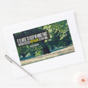 Roger Babson Inspirational Quote "Never final" Sticker