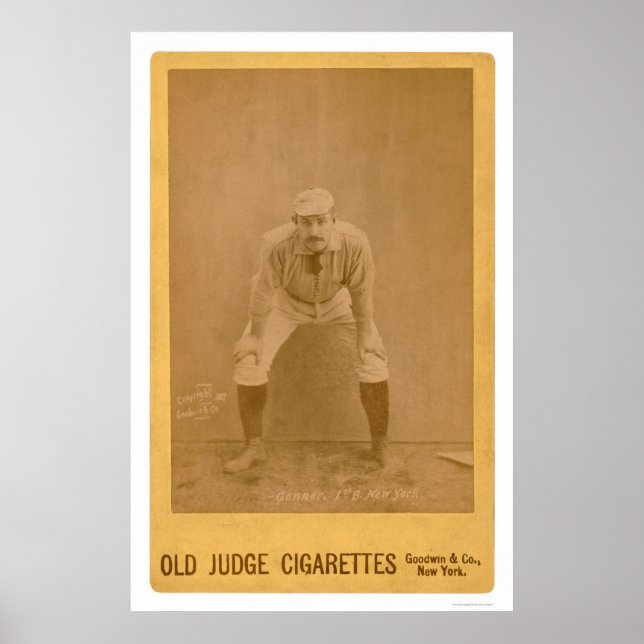 Roger Connor Baseball Card 1889 Poster (Front)