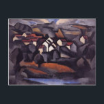 Roger Fresnaye- Landscape at Ferte Soud Jouarre Postcard<br><div class="desc">This Cubism artwork titled - Landscape at Ferte Soud Jouarre is made by the famous artist, Roger de La Fresnaye using oil on canvas in 1911 at France. His health deteriorated rapidly after the war. He never recovered the physical energy to undertake sustained work. In the later paintings that he...</div>