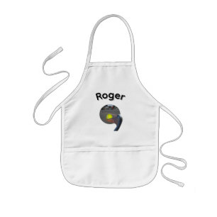 Roger Name With Ball Catching Pelican, Kids Apron