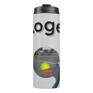 Roger Name With Ball Catching Pelican, Thermal Tumbler