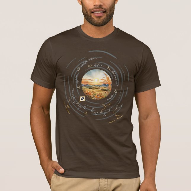 ROGER peptide, Moon 5 w/ custom text, dark T-Shirt (Front)
