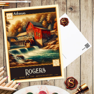 Rogers, Arkansas Carte postale Vintage