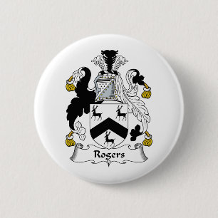 Rogers Family Crest 2 Inch Round Button