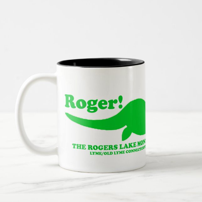 ROGERS LAKE MONSTER Two-Tone COFFEE MUG (Left)