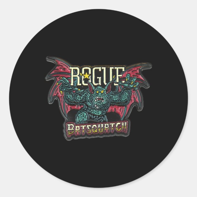 Rogue Ale Batsquatch Classic Round Sticker (Front)