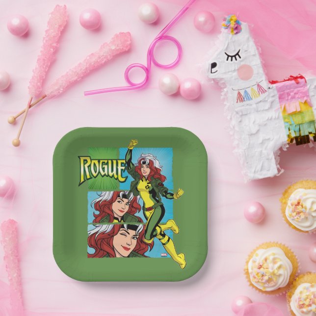 Rogue Character Panel Graphic Paper Plate (Party)