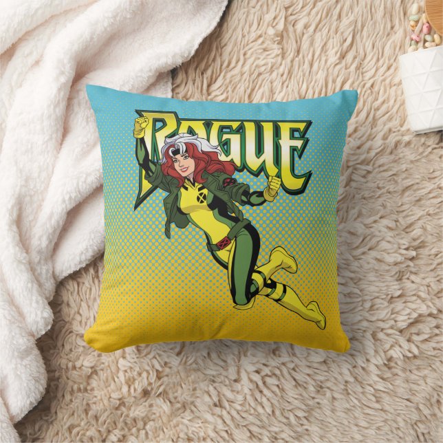 Rogue Character Pose Throw Pillow (Blanket)