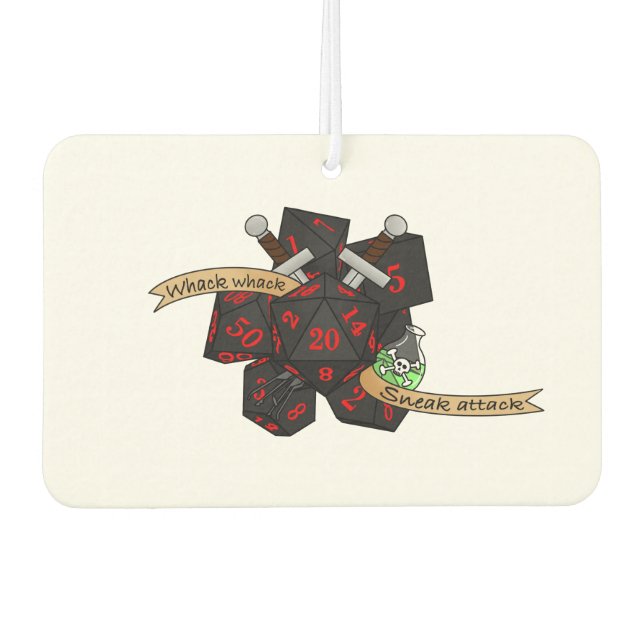 Rogue Dice Design Air Freshener (Front)