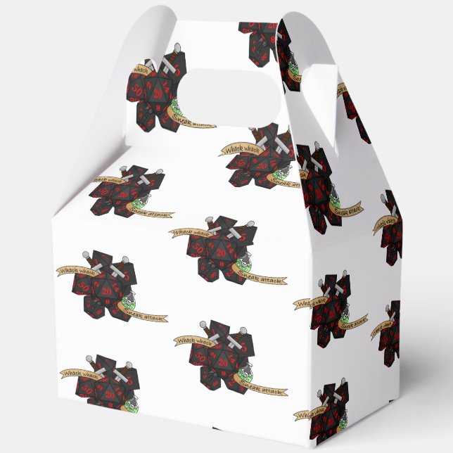Rogue Dice Design Favor Box (Back)