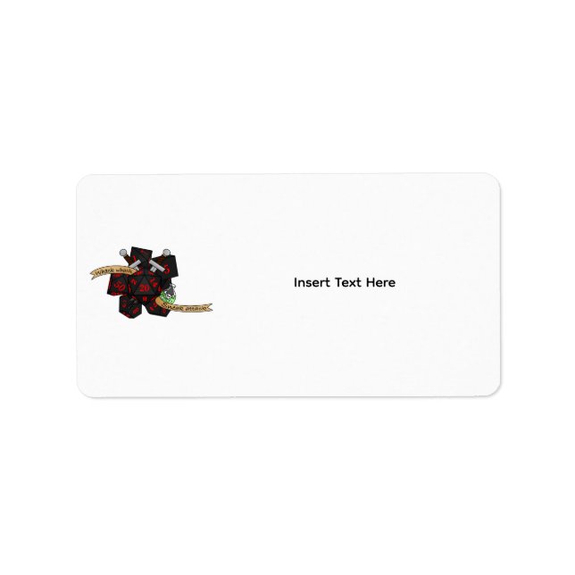 Rogue Dice Design Label (Front)