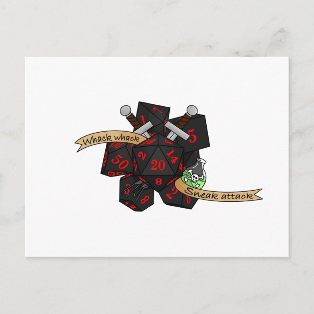 Rogue Dice Design Postcard (Front)