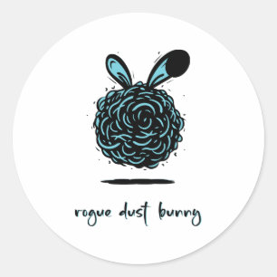 Rogue Dust Bunny Classic Round Sticker