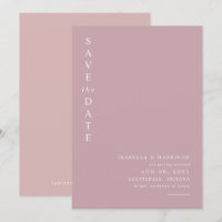 ROGUE Dusty Blush Pink Mauve Save the Date