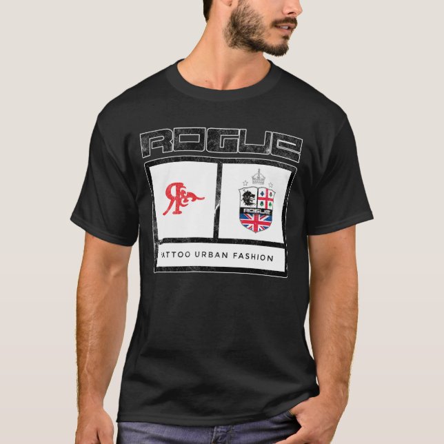 ROGUE EMBLEM TATTOO GRAFFITI T-SHIRT (Front)