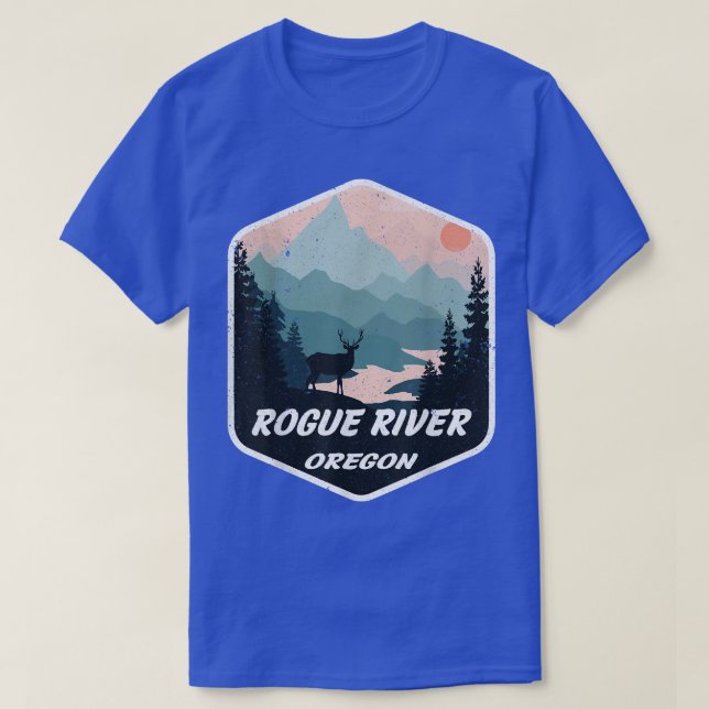 Rogue River Oregon OR Mountains Hike Hiking Souven T-Shirt (Design Front)
