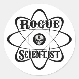rogue scientist classic round sticker