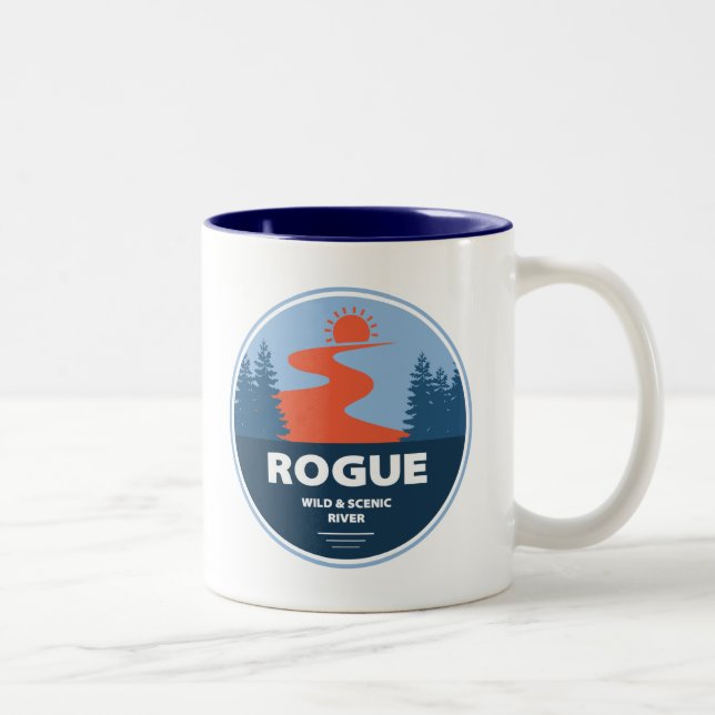 Rogue Wild And Scenic River Two-Tone Coffee Mug (Right)