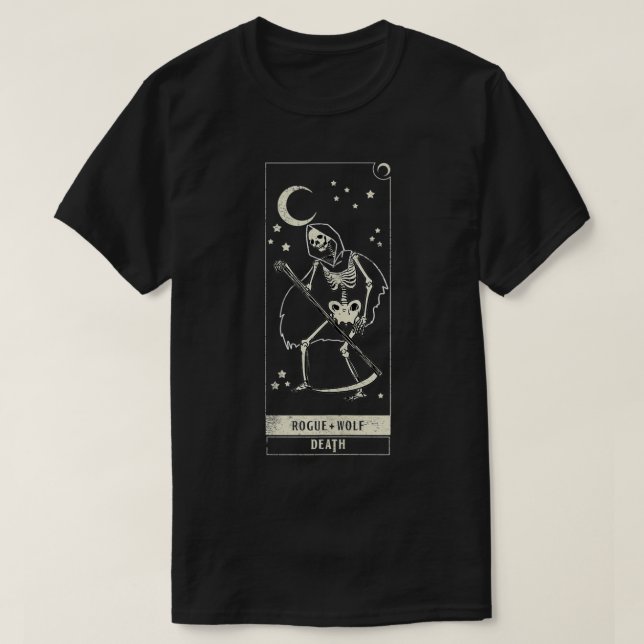 Rogue Wolf Death Retro Dark Symbol Ghoulish Goth L T-Shirt (Design Front)