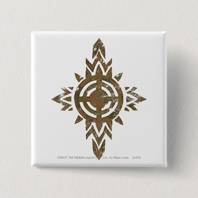Rohan Crest 2 Inch Square Button (Front)