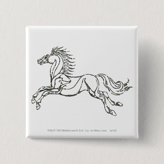 Rohan Symbol 2 Inch Square Button (Front)