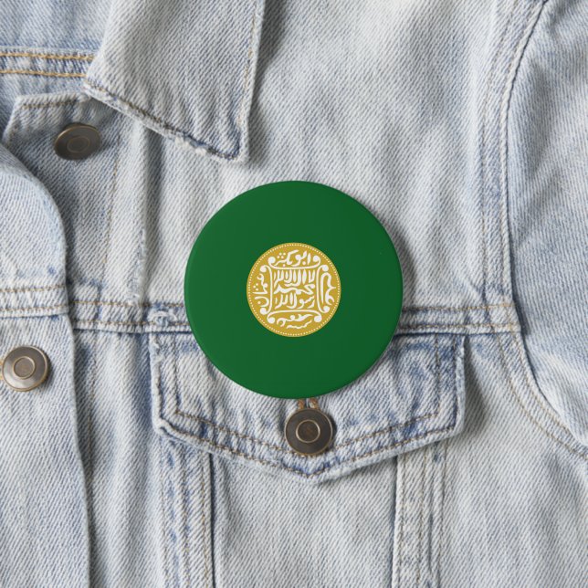 Rohingya Muslim Flag 3 Inch Round Button (In Situ)