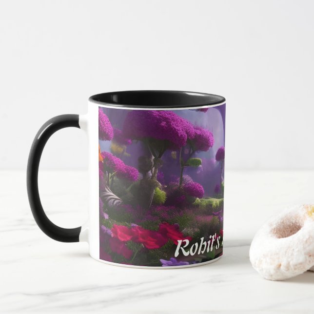 Rohit's Morning Tea Personalized Customizable Mug (With Donut)