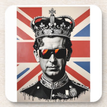 roi Charles iii dessous de verre union jack