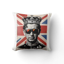 roi Charles iii jeter coussin d'oreiller avec cour