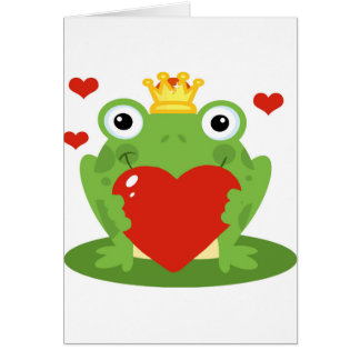 Roi de grenouille avec le coeur