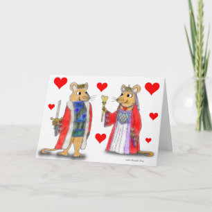 Roi de rat et reine de carte de coeurs