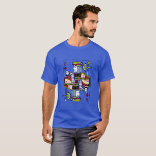 "Roi de T-shirt de bleu royal de diamants"