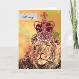 Roi des cartes d'anniversaire de la jungle  