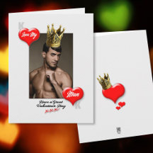 Roi des cœurs, aime mon homme, carte de la Saint-V
