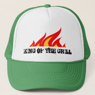 Roi du casquette de camionneur de gril avec les