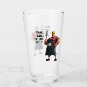Roi du Grill Verre de bière personnalisée