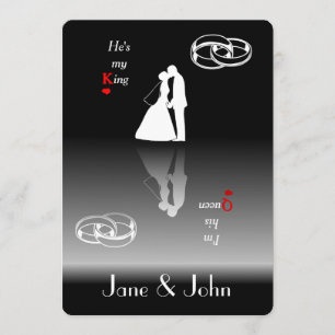 Roi et reine   SES cartes de faire-part de mariage