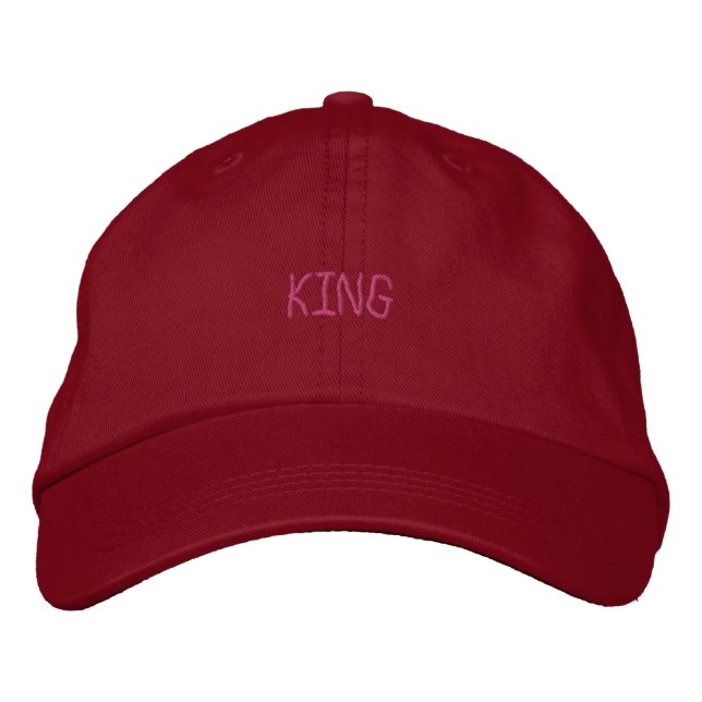 ROI Nom du texte Rouge Couleur Casquette Beau Cool (Devant)