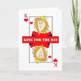 Roi pour la carte d'anniversaire de jour