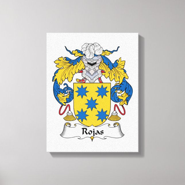 Rojas Family Crest Canvas Print (Front)
