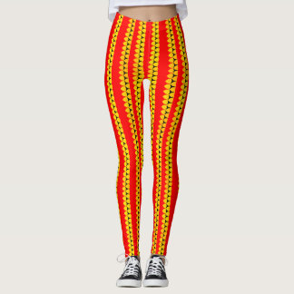 Rojo  y Amarillo Leggings