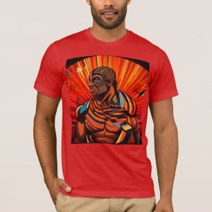 RokCloneDesigns men's Multicolored T-Shirt Black