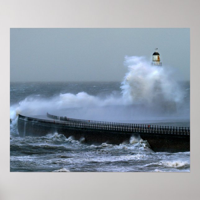 Roker Lighthouse in Winter Poster/Print Poster (Front)