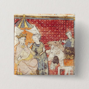 Roland Bidding Farewell to Charlemagne 2 Inch Square Button