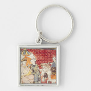 Roland Bidding Farewell to Charlemagne Keychain