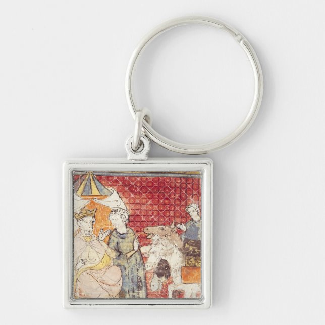 Roland Bidding Farewell to Charlemagne Keychain (Front)