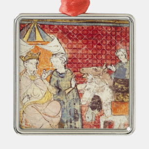 Roland Bidding Farewell to Charlemagne Metal Ornament
