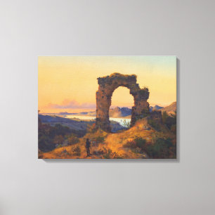 Roland's Arch (by Andreas Achenbach) Canvas Print