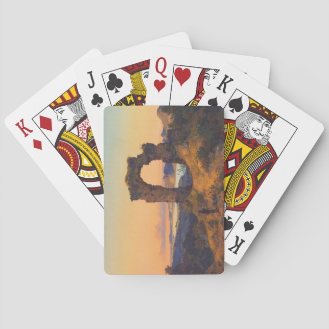 Roland's Arch (by Andreas Achenbach) Playing Cards (Back)