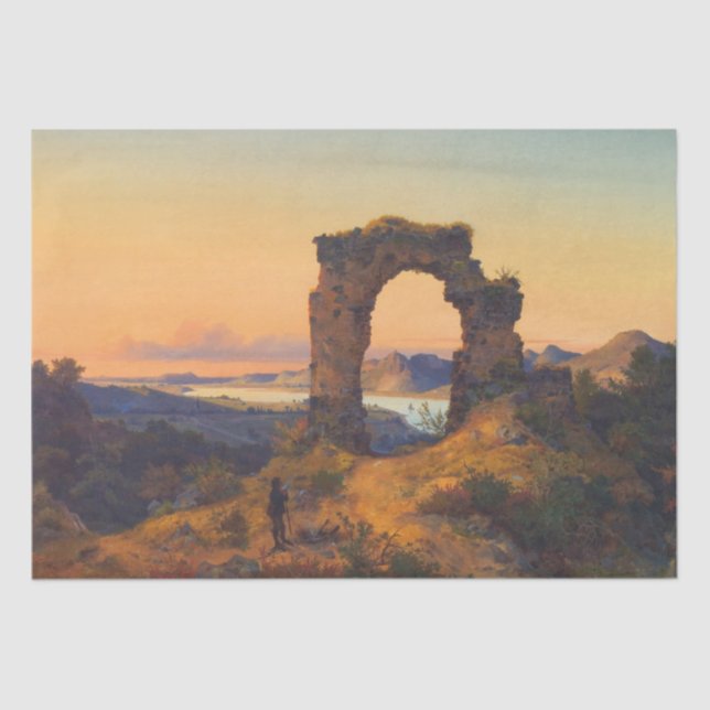 Roland's Arch (by Andreas Achenbach) Tissue Paper (Front)